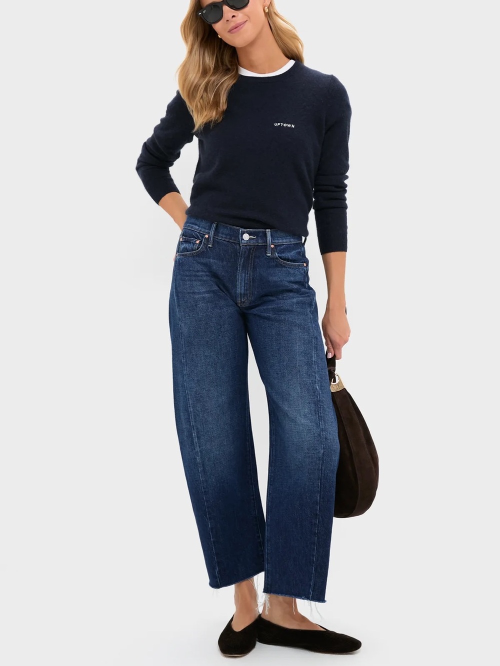 Mother Superior The Mid Rise Full-Pipe Flood Fray Jeans Unplugged Size 27